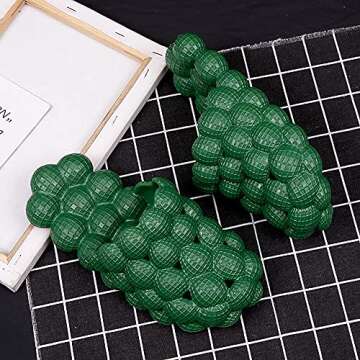 ACEXINYAN Ladies Funny Lychee Bubble Slippers EVA Summer Stress Relief Massage Sandals for Women Home Bedroom Shower Slippers