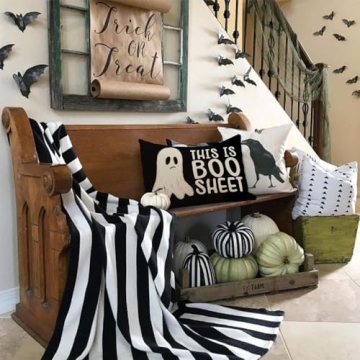 AACORS Ghost Halloween Pillow Cover 12x20 Decorative