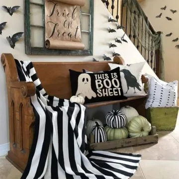 AACORS Ghost Halloween Pillow Cover 12x20 Decorative