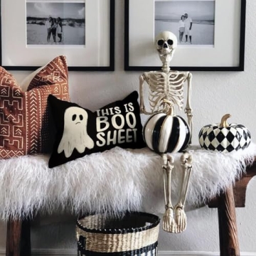 AACORS Ghost Halloween Pillow Cover 12x20 Decorative