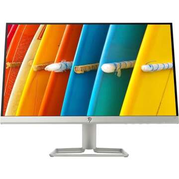 HP 22f FHD Monitor - 21.5-inch Full HD 1080p IPS Display - 60 Hz and AMD FreeSync - Ultra-slim Scree...