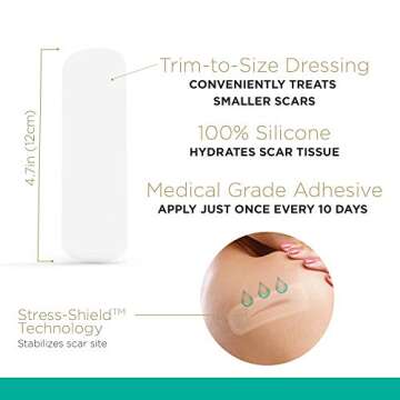 Embrace Minimize for Old Scars - Medical-Grade Silicone Scar Sheets