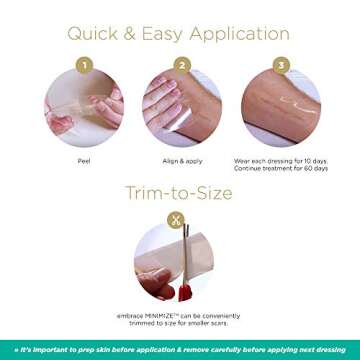 Embrace Minimize Scar Sheets for Hypertrophic & Keloid Scars