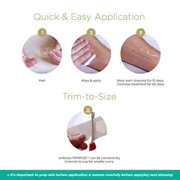 Embrace Minimize Scar Sheets for Hypertrophic & Keloid Scars