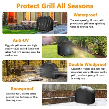 55-Inch Waterproof BBQ Grill Cover for Gas Grills