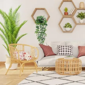 Whonline Artificial Hanging Plants for Home Office Decor