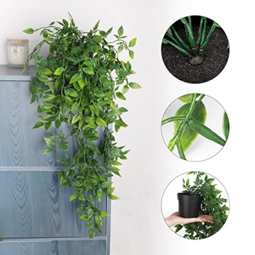Whonline Artificial Hanging Plants for Home Office Decor