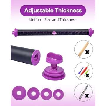 PROKITCHEN Silicone Rolling Pin for Easy Baking