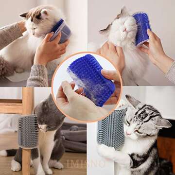 4 Pack Cat Self Groomer with Catnip Pouch for Cats