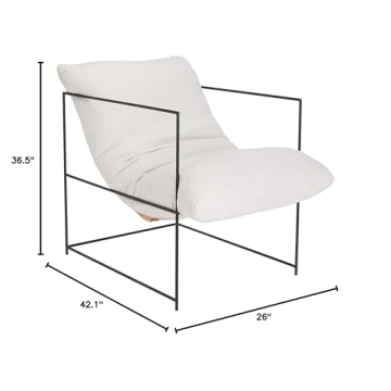 Safavieh Portland Ivory Black Pillow Top Accent Chair