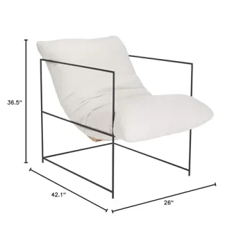 Safavieh Portland Ivory Black Pillow Top Accent Chair