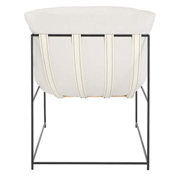 Safavieh Portland Ivory Black Pillow Top Accent Chair