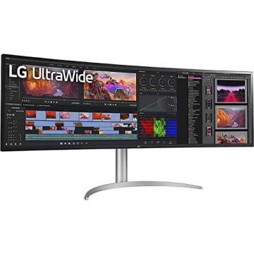 LG 49WQ95C-W 49 Inch 32:9 Curved UltraWide DQHD (5120 x 1440) Nano IPS Monitor, NVIDIA G-SYNC Compat...