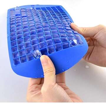 Silicone Mini Ice Cube Trays 3PACK 160 Grids Ices Mold Reusable BPA Free High-quality Silicone for Whiskey Cocktail Kitchen Holiday Bar Party Drinks