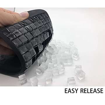 Silicone Mini Ice Cube Trays 3PACK 160 Grids Ices Mold Reusable BPA Free High-quality Silicone for Whiskey Cocktail Kitchen Holiday Bar Party Drinks