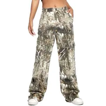 Voghtic Camo Pants Women High Waisted Cargo Joggers