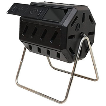 Dual Chamber 37 Gallon Composter for Yard & Kitchen Waste