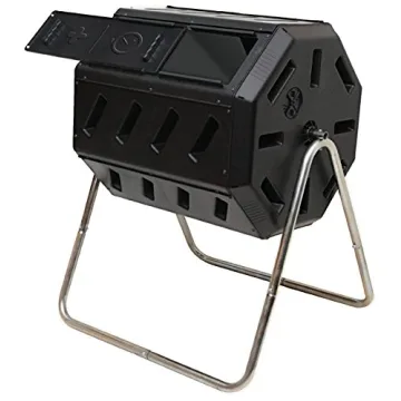 Dual Chamber 37 Gallon Composter for Yard & Kitchen Waste