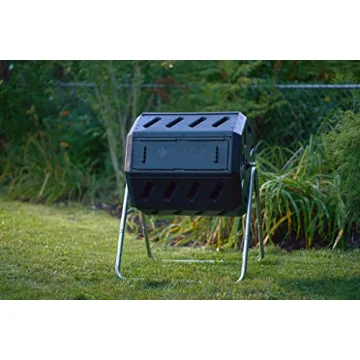 Dual Chamber 37 Gallon Composter for Yard & Kitchen Waste