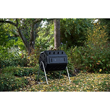 Dual Chamber 37 Gallon Composter for Yard & Kitchen Waste