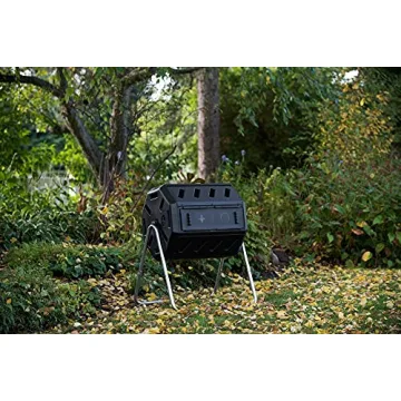 Dual Chamber 37 Gallon Composter for Yard & Kitchen Waste