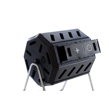 Dual Chamber 37 Gallon Composter for Yard & Kitchen Waste