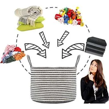 Durable Rope Basket for Laundry and Storage Solutions