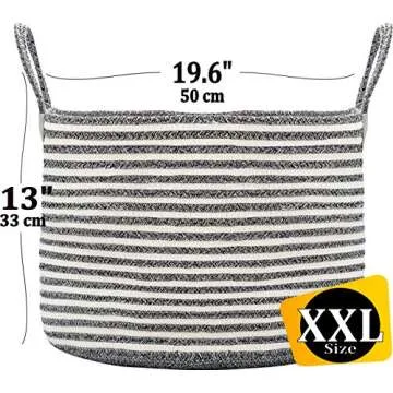 Durable Rope Basket for Laundry and Storage Solutions