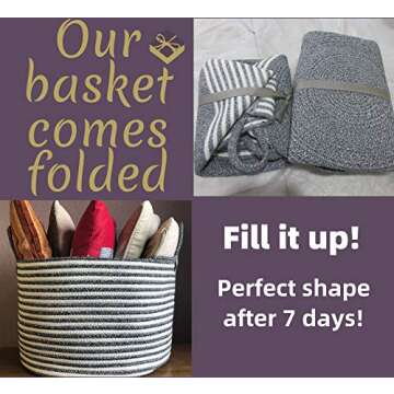 Durable Rope Basket for Laundry and Storage Solutions