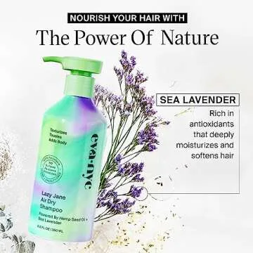 Eva NYC Lazy Jane Air Dry Shampoo, Natural Texture and Frizz Control for Hair, Vegan and GMO-Free, Anti-Frizz for Women, 8.8 fl oz