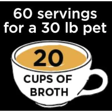 Nature's Diet Pet Bone Broth Protein Powder with Collagen, Chia Seed, Flax Seed & Omega 3 (Skin & Coat, 6 oz (60 Servings))
