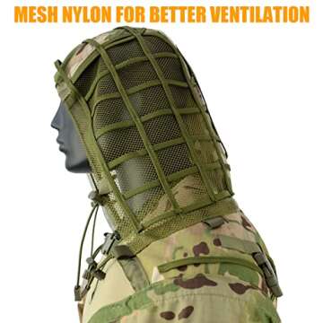 LytHarvest Sniper Ghillie Suit Foundation, Ripstop, Camouflage Tactical Ghillie Hood