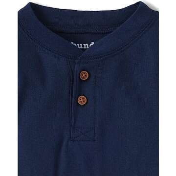 The Children's Place Baby Boys Long Sleeve Bodysuits 4-Pack, Burgundy and Moon Colors