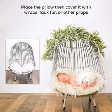 First Landings Newborn Photo Props Butterfly Wedge Posing Pillow - Soft Baby Photoshoot Props for Infant Boy or Girl - Baby Announcements Ideas (Butterfly Pillow)