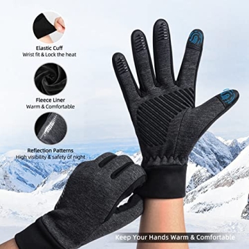 BONFAD Touchscreen Winter Gloves for All Outdoor Activities