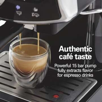 Hamilton Beach Espresso Machine: Slide, Lock, Brew with Ease