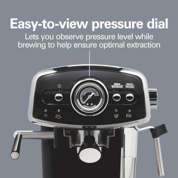 Hamilton Beach Espresso Machine: Slide, Lock, Brew with Ease
