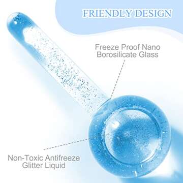 Ice Globes for Facials, Ice Globes, Face Massager, Face Tools, Facial Ice Globes, Cooling Globes, Globes for Face Neck & Eyes, Daily Beauty, Tighten Skin, Anti Ageing, Reduce Puffy and Wrinkle
