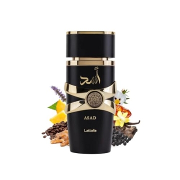 Lattafa Asad Unisex Eau de Parfum 3.4 Ounce Spray