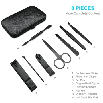 8 PCS Premium Manicure Set: Essential Grooming Kit