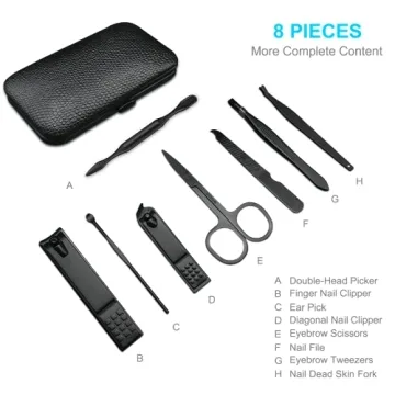 8 PCS Premium Manicure Set: Essential Grooming Kit