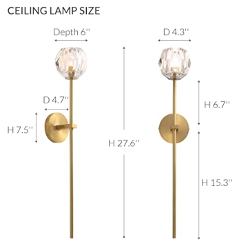 Modern Gold Crystal Wall Sconce for Elegant Spaces