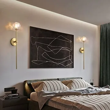 Modern Gold Crystal Wall Sconce for Elegant Spaces