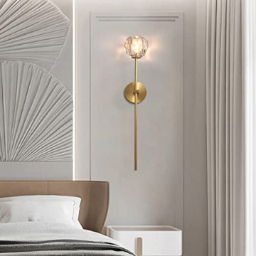 Modern Gold Crystal Wall Sconce for Elegant Spaces