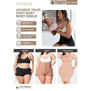 Sonryse Fajas Colombianas Postparto Cesarea Postpartum Girdle Stage 2 Faja Tummy Control For Women