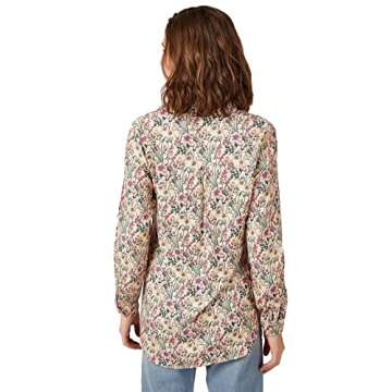 Blouses for Women Fashion, Casual Long Sleeve Button Down Shirts Tops, XS-3XL (Floral, Small)