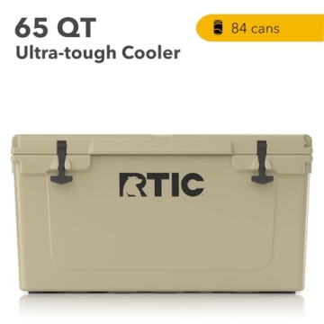 RTIC 65 QT Cooler - Ultra-Tough, Durable Ice Retention
