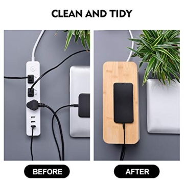 2 Pack Large Cable Management Box – Stylish Cord Organizer