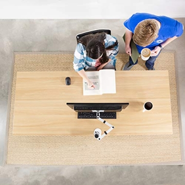 VIVO Single Monitor Arm Desk Mount, Holds Screens up to 32 inch Regular and 38 inch Ultrawide, Fully Adjustable Stand with C-Clamp and Grommet Base, VESA 75x75mm or 100x100mm, White, STAND-V001W