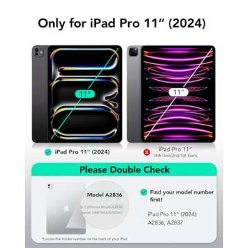 ESR for iPad Pro 11 Inch Case M4(2024, 5th Gen), Thin and Lightweight, Shock and Drop Protection, Ye...